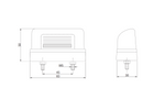 Luz de matrícula FRISTOM FT-022 sobre base alta
