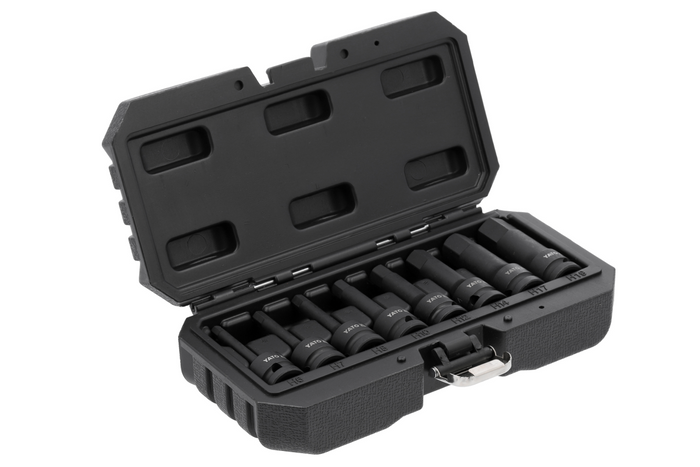 Llaves de impacto hexagonales YATO YT-1066, 6-19 mm, 8 piezas.