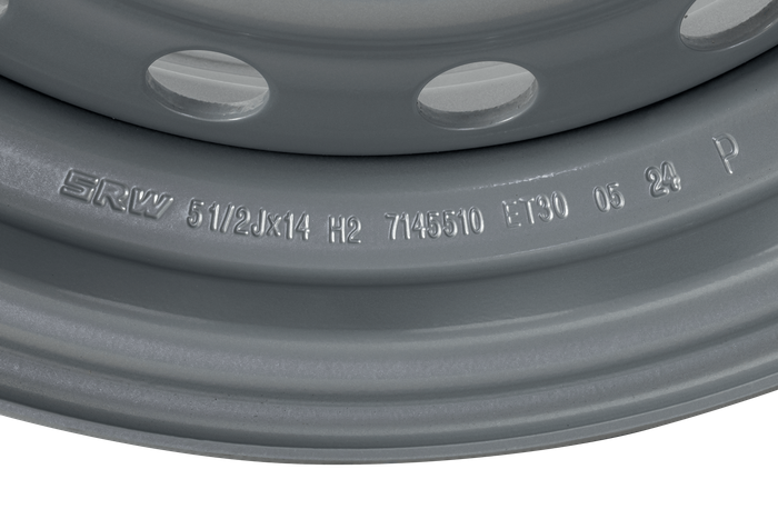 Llanta de acero para remolque UNITRAILER 5.5Jx14"H2 5x112 ET:30