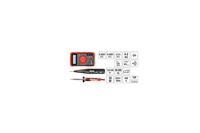 Kit de herramientas para electricista YATO YT-39009 de 68 piezas