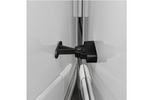 Pestillo de puerta para caravana o autocaravana ProPlus 362622V02BK, manija negra con resorte para sujetar la puerta.