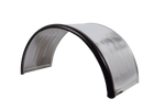 Guardabarros doble para remolque de 16-17,5" DOMAR DK7135, paso de rueda de 1000/450 mm, metálico con borde de goma.