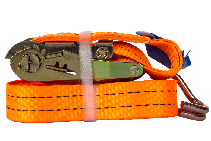 Cinta transportadora UNITRAILER de 5 m/35 mm/2 t de color naranja con tensor