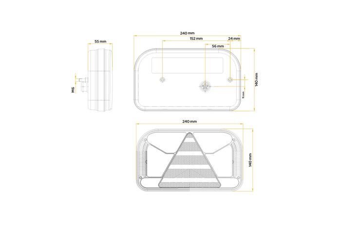 Luces traseras LED FRISTOM FT-170 7 funciones izquierda + derecha