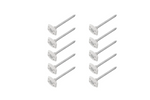 Juego de diez estacas para lonas ProPlus 361736V01, estacas metálicas para colchonetas de camping de 10 cm.