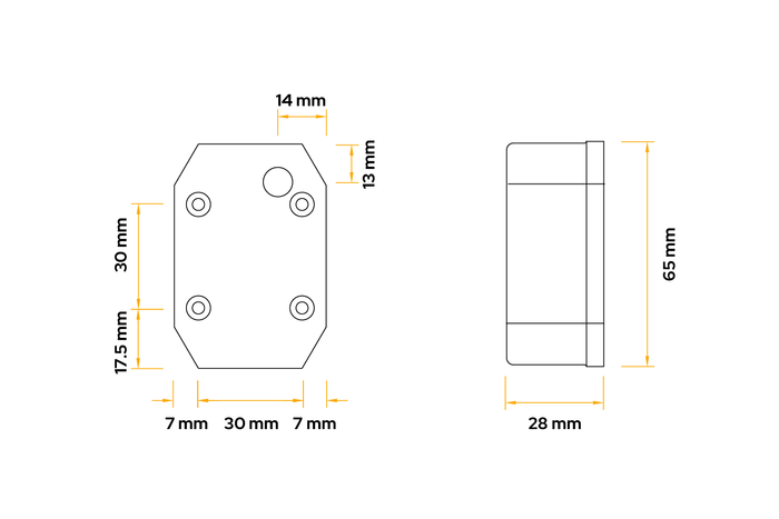 Lámpara de señalización universal LED ASPÖCK FLEXIPOINT con soporte