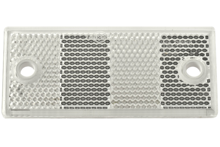 Reflector 90x40 mm blanco con agujeros