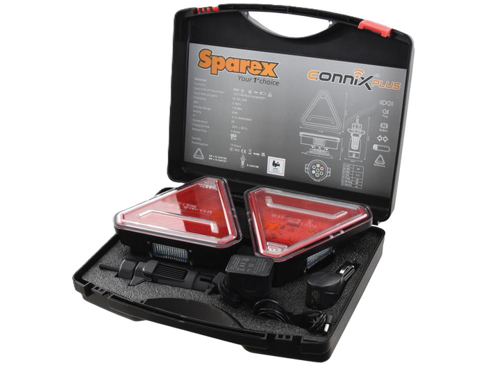 SPAREX CONNIX PLUS S.162710 Luces traseras LED 6 funciones izquierda+derecha, inalámbricas, magnéticas