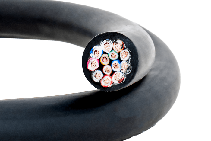 Cable eléctrico HYBSZ YLY-S 8x0,75+5x1,5 de trece núcleos - 1 m