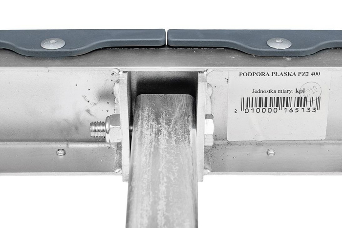 Soporte lateral doble gris para remolques naúticos - PZ2 altura: 400 mm