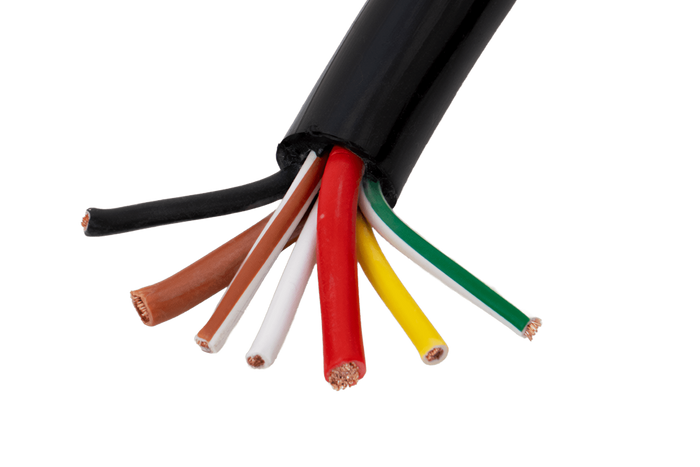 Cable eléctrico de siete núcleos HYBSZ QLY-S 2x4+5x1,5 - 1 m