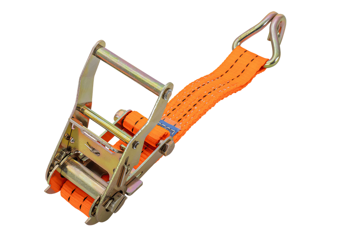 Cinta transportadora UNITRAILER de 6 m/35 mm/2 t de color naranja con tensor
