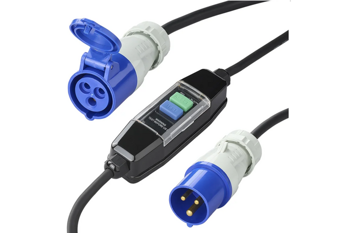 Cable adaptador ProPlus 373589 CEE con interruptor diferencial de 120 cm