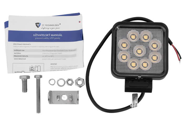Reflector de lámpara de trabajo LED TT TECHNOLOGY TT.13336 36xLED 2880lm cuadrado