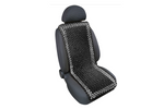 Cojín de asiento de cuentas de madera Samurai LAMP gris/antracita, alfombrilla para asiento de coche