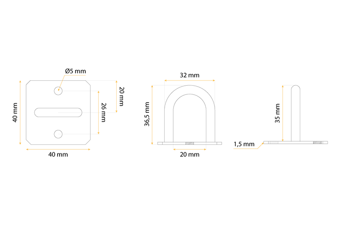 Grapa 30mm de altura BOZAMET