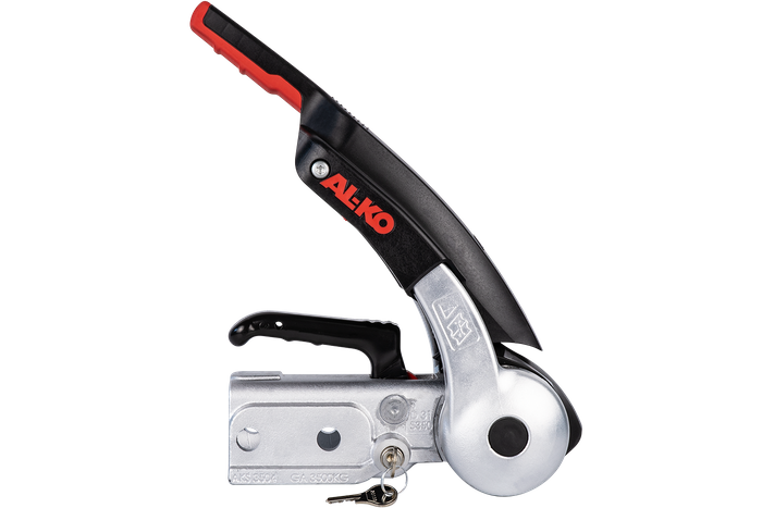 Enganche de bola AL-KO AKS3504 con estabilizador para remolque de 3500kg con lanza tubular de 60mm con protección antirrobo