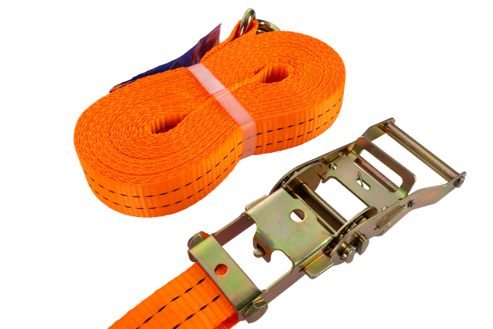 Correa de amarre UNITRAILER de 10 m/35 mm/2 t de color naranja con tensor