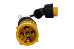 Adaptador de bayoneta de 5 pines / conector angular ASS2 de 7 pines ASPÖCK Adaptador izquierdo