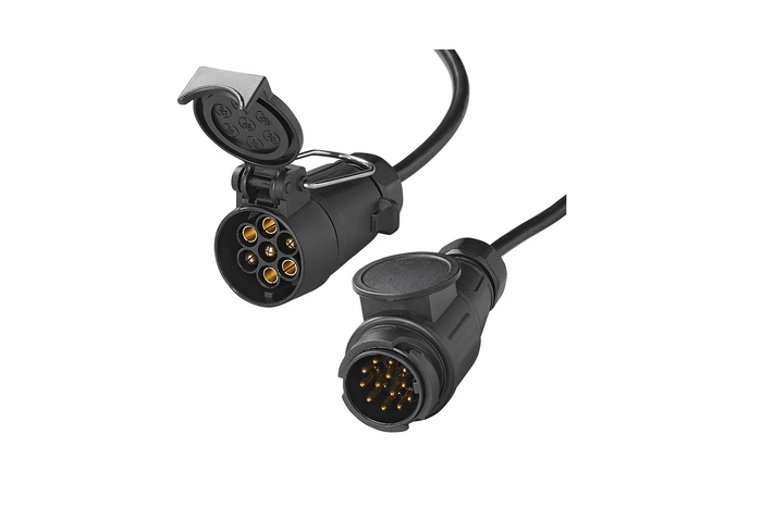 Cable adaptador ProPlus para toma de enganche de remolque de 13/7 pines y 80 cm.
