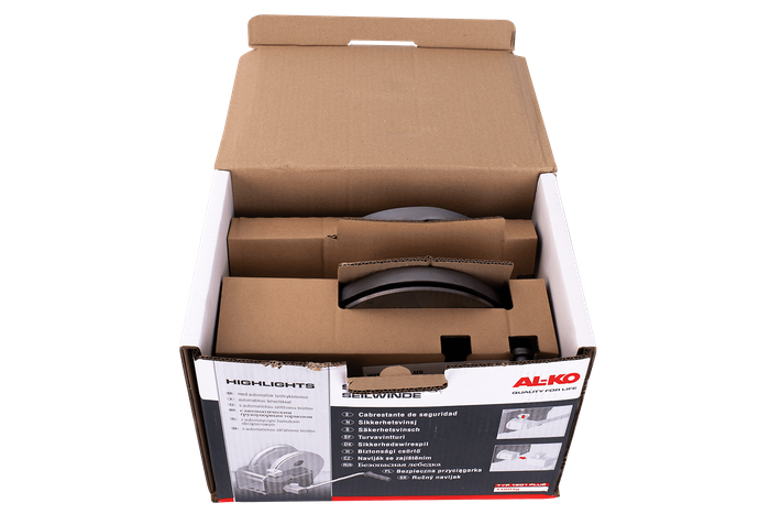 Cabrestante manual para grúa AL-KO de 1150 kg con freno y desenrollado automático