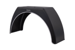 Guardabarros para remolque de 15-17,5" DOMAR DK3114, paso de rueda plano de 950/300 mm con embellecedor blanco.