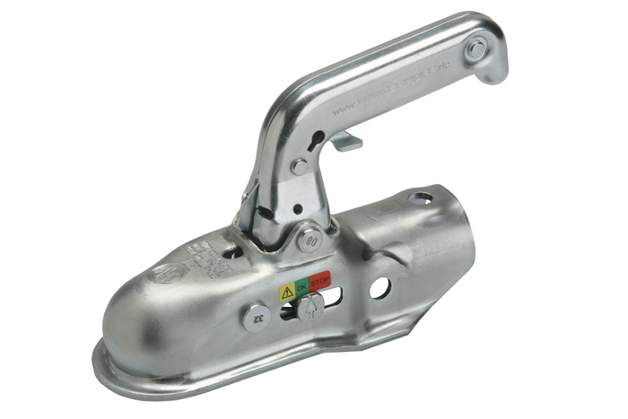 Enganche de bola WINTERHOFF WW 220-RB para remolque de 2200 kg con barra de tiro tubular de 50 mm.