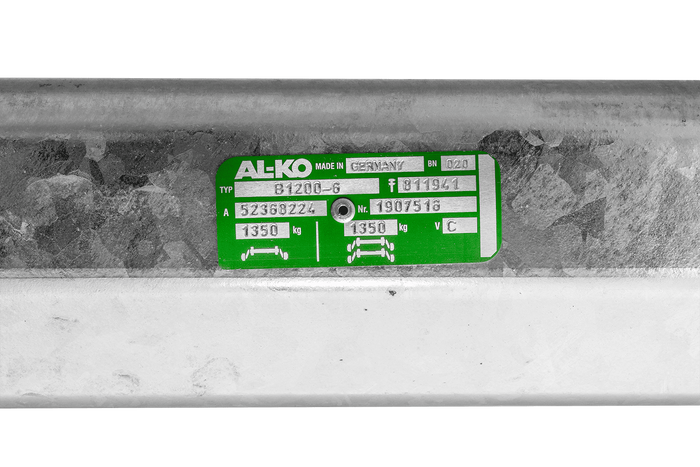 AL-KO COMPACT eje frenado para remolque / grúa 1350kg 1100mm 1500mm 5x112
