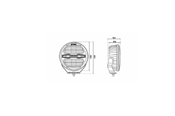 Reflector de lámpara de trabajo LED KAMAR X-SPIDER NINJA L3442 78xLED 100W