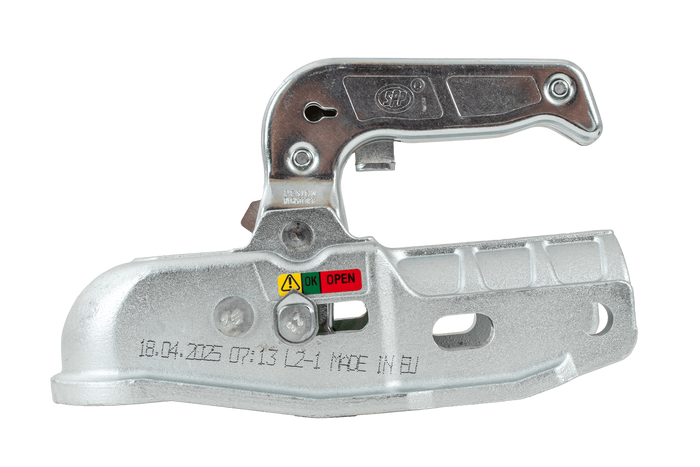 Enganche de bola STEELPRESS BC-3000C-00-00 para remolque de 3000 kg con barra de tiro de tubo de 50 mm, hierro fundido