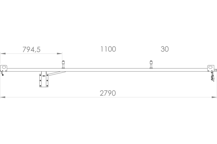 UNITRAILER GARDEN TRAILER 264 KIPP cubierta de remolque con cilindros / cerradura con llave