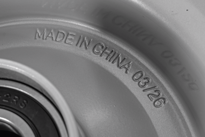 Llanta de acero UNITRAILER 5.5" x 8" H2 3x128 con rodamientos 6205-2RS