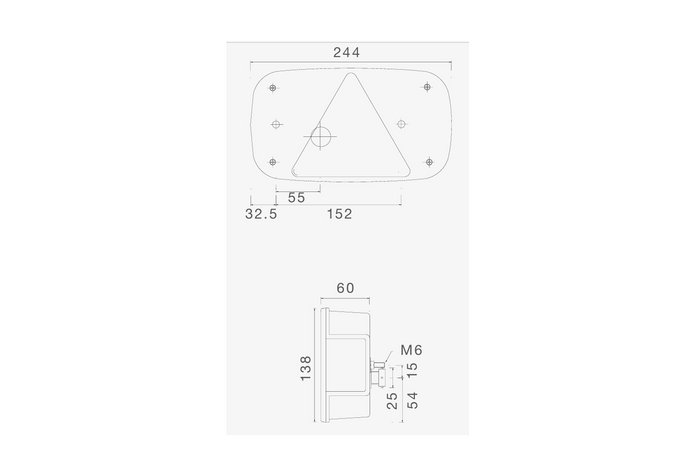 Luces traseras ASPÖCK MULTIPOINT III con base de bayoneta de 5 pines y 7 funciones (izquierda y derecha).