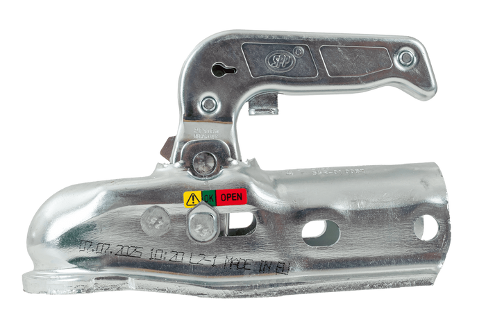 Enganche de bola STEELPRESS BC-3000.1D-00-00+Z2 para remolque de 3000 kg con barra de tiro tubular de 35-50 mm
