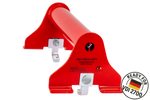 Bloqueo de rueda para grúa PRAMAR Radstopper VDI 2700 rojo - ajustable, universal