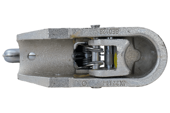 Enganche de bola KNOTT K27-B para remolque de 2700 kg con barra de tiro de tubo de 45 mm, hierro fundido