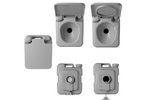 Inodoro portátil para camping ProPlus 370415CR, color gris, 10 L/10 L