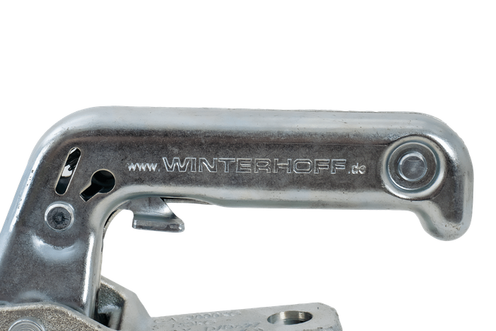 Enganche de bola WINTERHOFF WW30-D3-K1414 para remolque de 3000 kg con barra de tiro tubular de 50 mm, hierro fundido