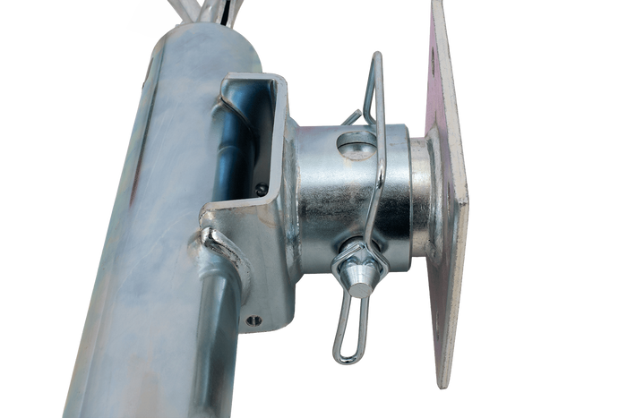 Soporte completo para manivela S.170033 + adaptador S.29317 SIMOL para remolque de 1300 kg