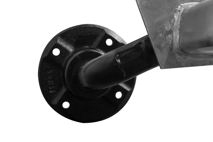 Eje sin freno KNOTT VG7-L para remolque de 750 kg, 1360 mm, 1676 mm, 4x130