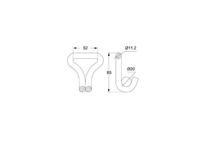 Gancho para correas de transporte UNITRAILER 50mm 5T