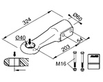 Enganche de argolla AL-KO para remolque de 3500 kg con barra de tiro tubular de 60 mm
