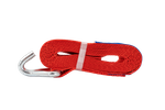 Juego de cuatro correas de transporte UNITRAILER rojas de 4 m/50 mm/5 t con tensor.