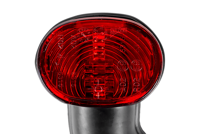 Luz de posición derecha ASPÖCK SUPERPOINT II con brazo de goma y cable lateral.