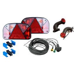 Juego de luces: luces traseras ASPÖCK + luces de posición laterales ASPÖCK + arnés MANTES 7m 13-PIN + conectores rápidos