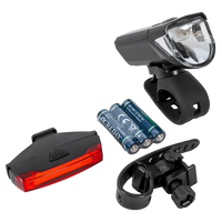 Juego de luces para bicicleta PROFEX 92618 Super Vision, alimentadas por batería (delantera y trasera)