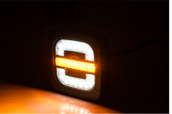 Faro delantero LED HORPOL ROCA LZD 2805 de 3 funciones, universal, con soporte.