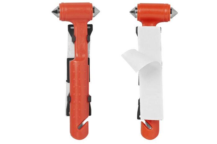 Martillo para vidrio de seguridad ProPlus 540050, cuchillo para cinturón de seguridad