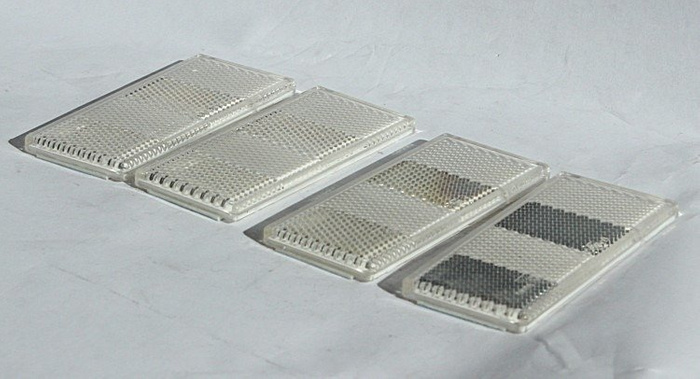 Conjunto: Cuatro reflectantes de color blanco para remolques