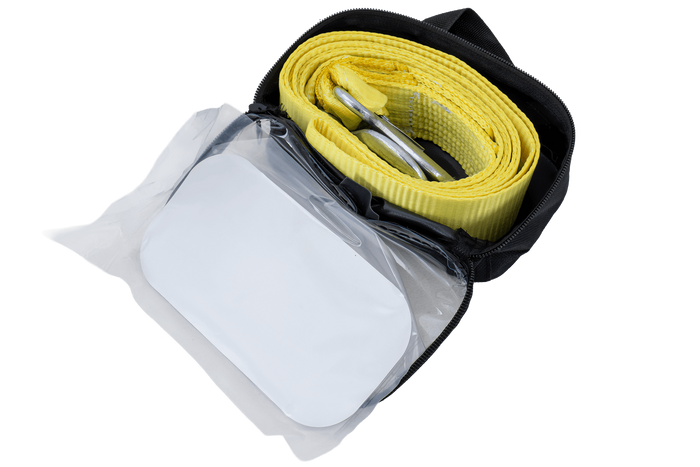 Cuerda de remolque con ganchos UNITRAILER correa de remolque 3m/50mm/3t amarilla